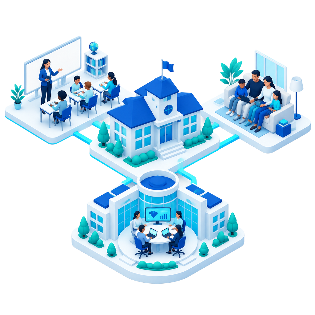 Teachers, students, families, schools and districts connected around learning